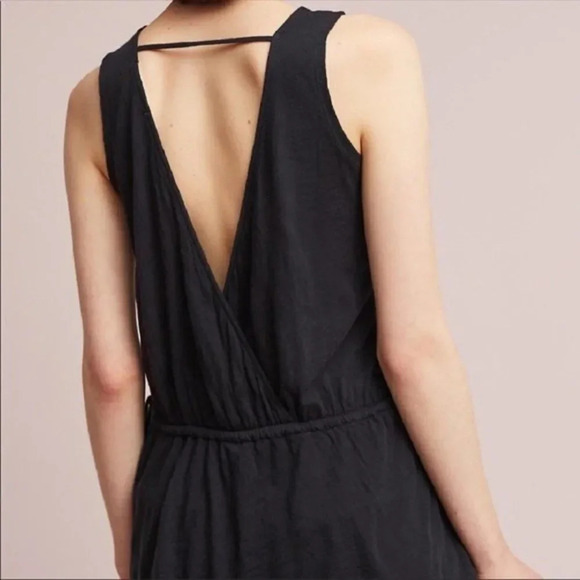 ANTHROPOLOGIE PURE & GOOD Black V-Neck Peplum Sleeveless Tank Sz XS‎ - Picture 3 of 6